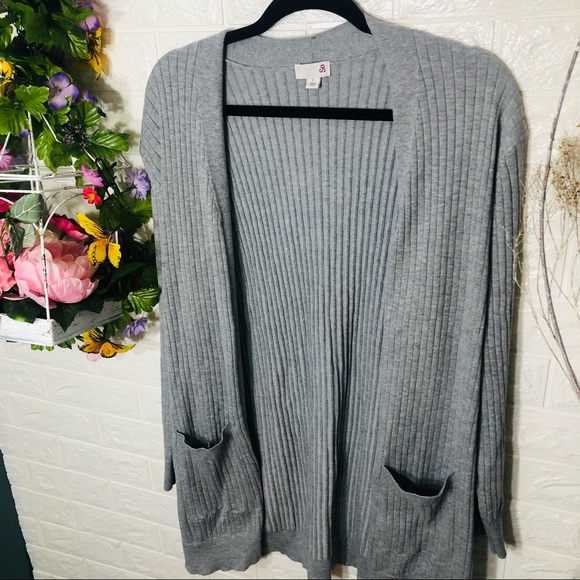 🌼3/$30🌼NWT SO Grey Open Cardigan Large - Picture 12 of 16